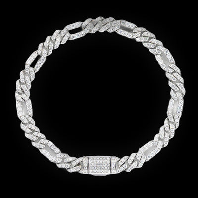 Cuban Hybrid Link Bracelet — Iced VVS Moissanite