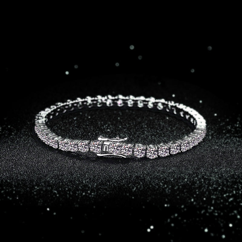 Tennis Bracelet — VVS Moissanite, 925 Sterling Silver