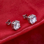 VVS Diamond Stud Earrings — 8mm D Color