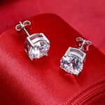 VVS Diamond Stud Earrings — 8mm D Color