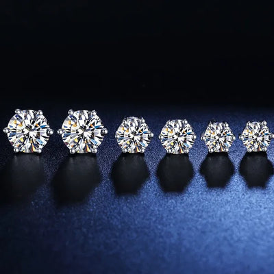 VVS Moissanite Stud Earrings | GRA Certified | 925 Silver