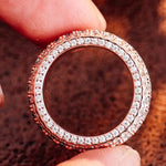 VVS Full Iced Moissanite Eternity Band | 925 Sterling Silver