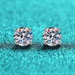 Classic Round Stud Earrings — VVS Moissanite