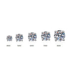 Classic Round Stud Earrings — VVS Moissanite