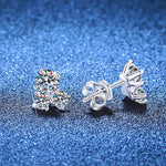 Trilogy Cluster Studs — VVS Moissanite