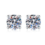 Yellow Gold Stud Earrings — VVS Moissanite