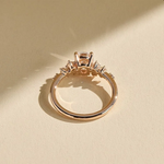 Oval Cut Ring — VVS Moissanite with Side Stones