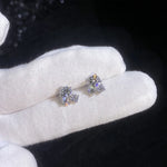 Trilogy Cluster Studs — VVS Moissanite