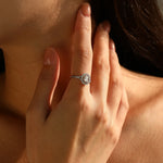 Oval Halo Ring — VVS Moissanite