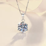 1CT Solitaire Pendant — Six-Prong VVS Moissanite
