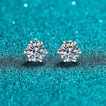 Six-Prong Solitaire Studs — VVS Moissanite