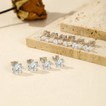 Round Stud Earrings — VVS Moissanite