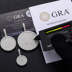 Iced Out Round Moissanite Medallion Pendant – 925 Sterling Silver