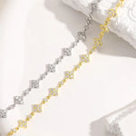 Floral Station Bracelet — VVS Moissanite