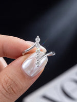 Open Crossover Ring — Pavé VVS Moissanite