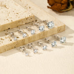 Round Stud Earrings — VVS Moissanite