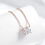 Solitaire Pendant Necklace — VVS Moissanite