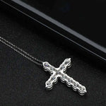 VVS Moissanite Cross Pendant | GRA Certified | 925 Sterling Silver