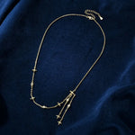 VVS Moissanite Star Tassel Pendant Necklace | GRA Certified | 925 Sterling Silver