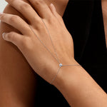 VVS Moissanite Hand Chain Ring Bracelet | GRA Certified | 925 Sterling Silver
