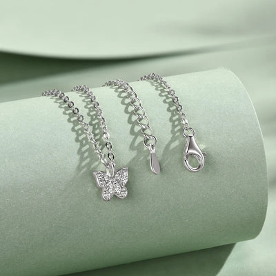 VVS Moissanite Butterfly Pendant Necklace | GRA Certified | 925 Sterling Silver