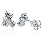 Trilogy Cluster Studs — VVS Moissanite