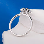 Toi et Moi Ring — Oval and Pear VVS Moissanite