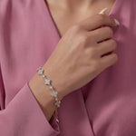 Floral Station Bracelet — VVS Moissanite