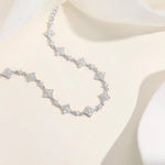 Floral Station Bracelet — VVS Moissanite