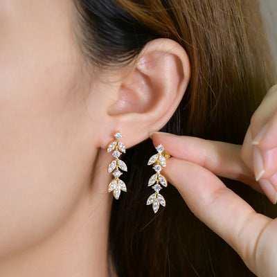 Chandelier Drop Earrings | VVS Moissanite | 925 Sterling Silver