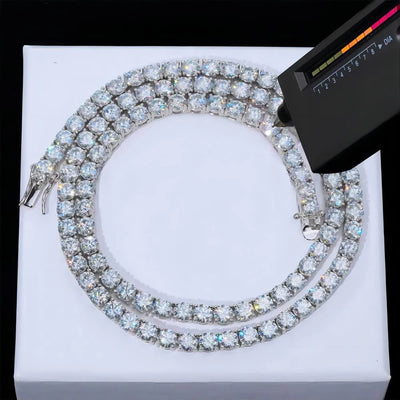 Tennis Necklace — D Color VVS Moissanite