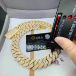 Iced Out VVS Moissanite Cuban Link Chain | GRA Certified