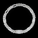 Cuban Hybrid Link Bracelet — Iced VVS Moissanite