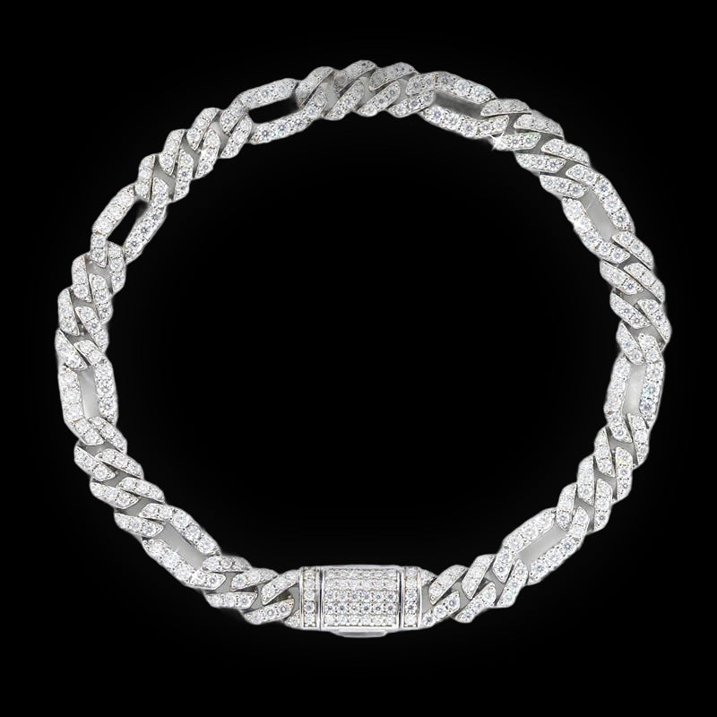 Cuban Hybrid Link Bracelet — Iced VVS Moissanite
