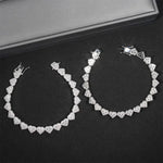 VVS Moissanite Heart Tennis Bracelet | GRA Certified | 925 Silver