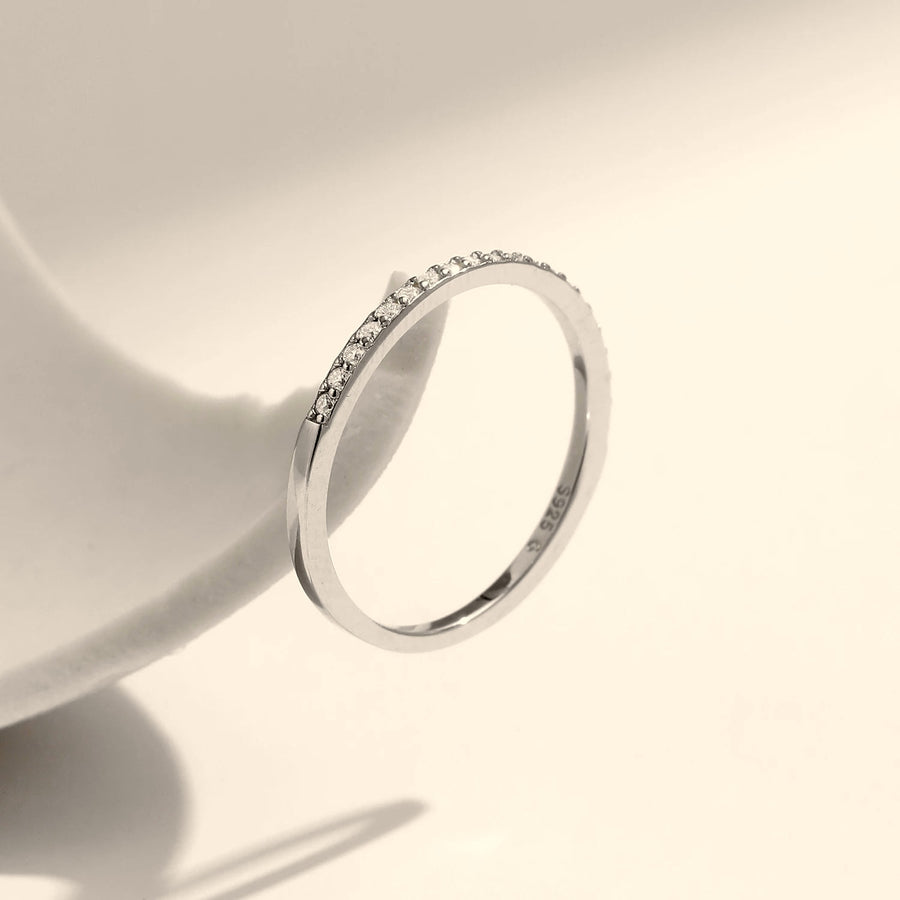 Micro Pavé Stacking Band — VVS Moissanite