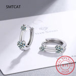Certified Hoop Earrings — VVS Moissanite