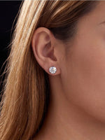 White Gold Stud Earrings — VVS Moissanite