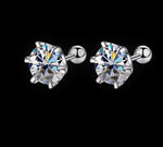 Six-Prong Solitaire Studs — VVS Moissanite