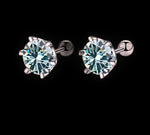 Six-Prong Solitaire Studs — VVS Moissanite