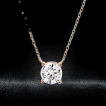 Solitaire Pendant Necklace — VVS Moissanite
