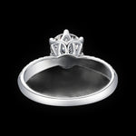 Solitaire Ring — VVS Moissanite Center, Pavé Band