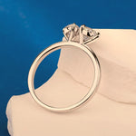 Toi et Moi Ring — Oval and Pear VVS Moissanite