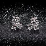Trilogy Cluster Studs — VVS Moissanite