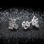 Trilogy Cluster Studs — VVS Moissanite