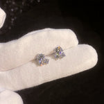 Trilogy Cluster Studs — VVS Moissanite